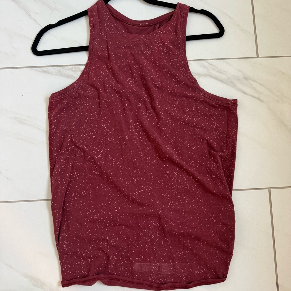 Lululemon Athletica Red Speckled Tank Top